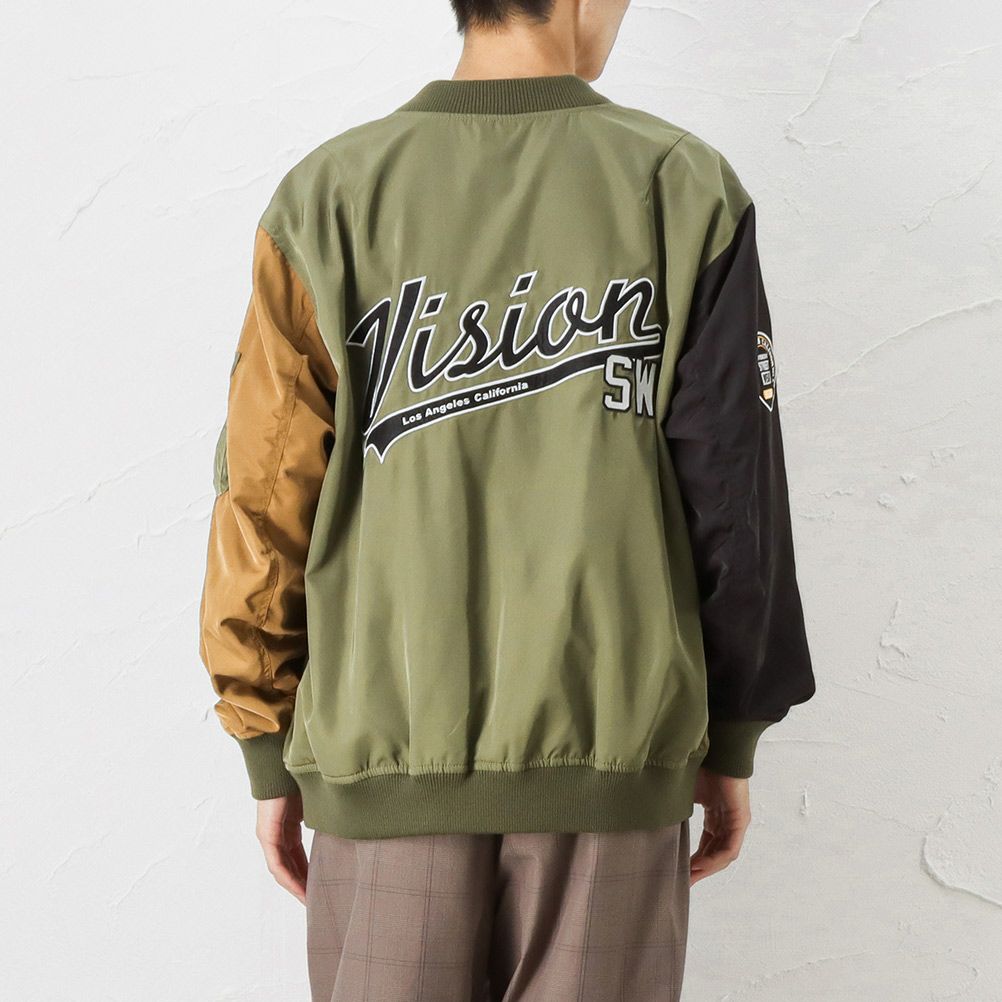 VISION STREET WEAR ワッペンビッグMA-1 メンズ