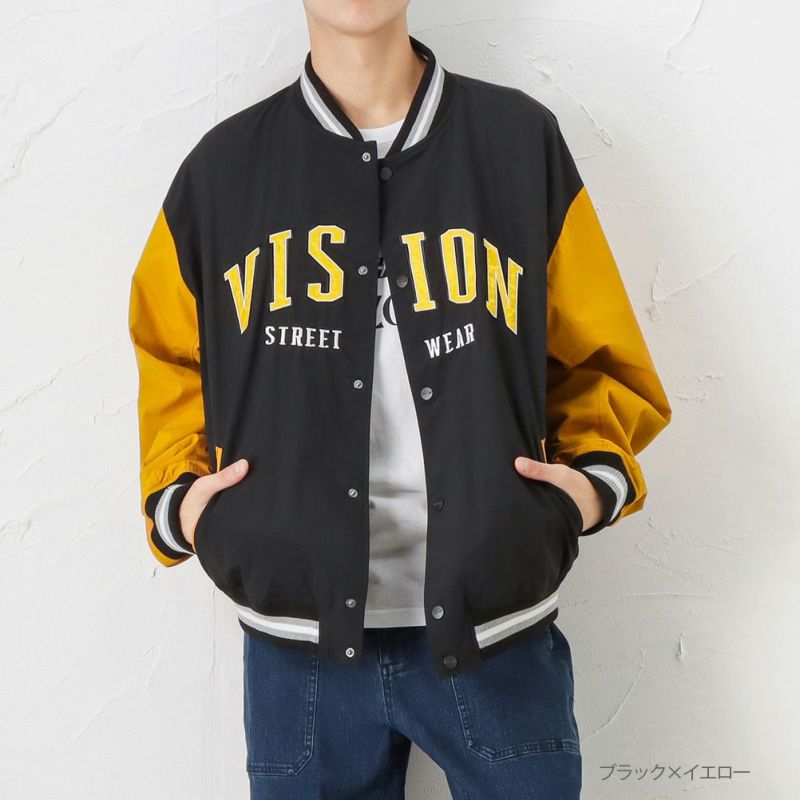 VISION STREET WEAR ナイロンワッペンスタジャン メンズ