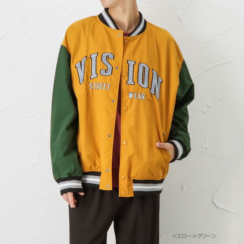 VISION STREET WEAR ナイロンワッペンスタジャン メンズ