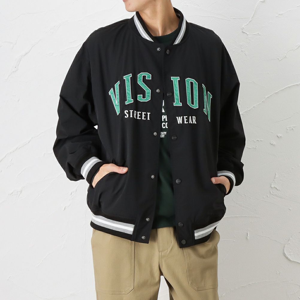 VISION STREET WEAR ナイロンワッペンスタジャン メンズ