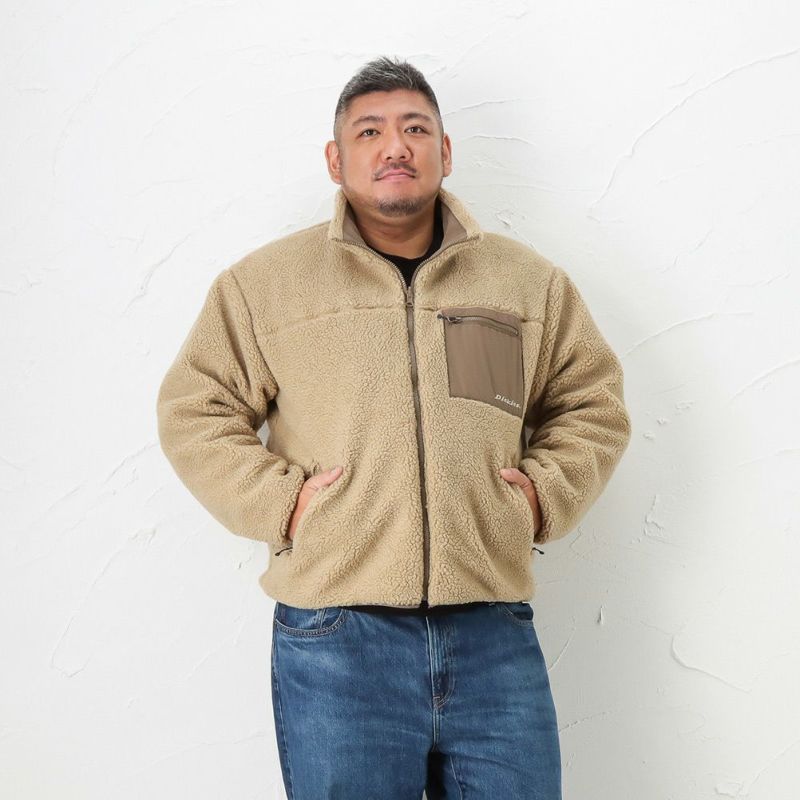 Dickies ボアリバーシブルブルゾン キングサイズ メンズ