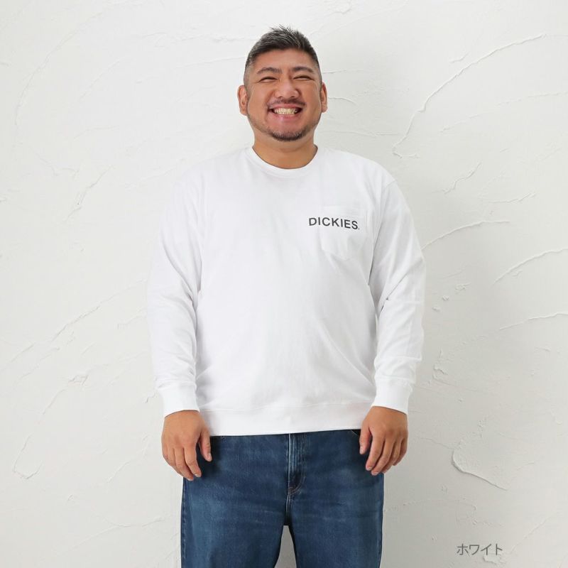 [大きいサイズ] Dickies ポケットプリントクルーロングスリーブTシャツ キングサイズ メンズ商品画像-2