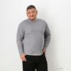 NAVY 畔フェイクレイヤードクルーTシャツ キングサイズ メンズ
