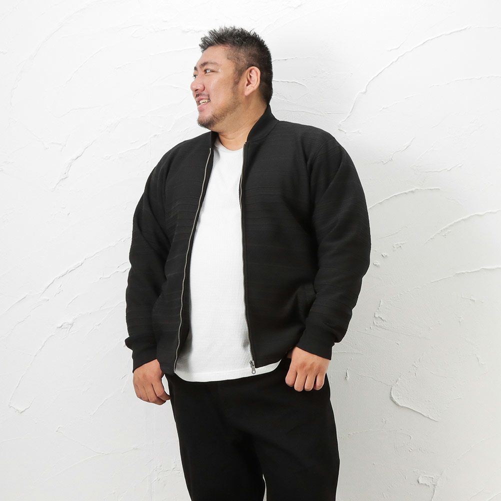 MOSSIMO タックボーダーリブブルゾン キングサイズ メンズ