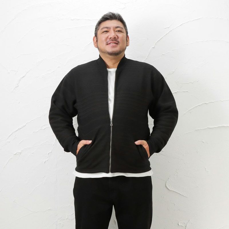 [大きいサイズ] MOSSIMO  タックボーダーリブブルゾン キングサイズ メンズ商品画像-6