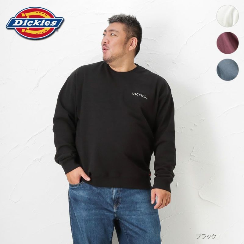 [大きいサイズ] Dickies 裏毛プリントクルートレーナー キングサイズ メンズ商品画像-1