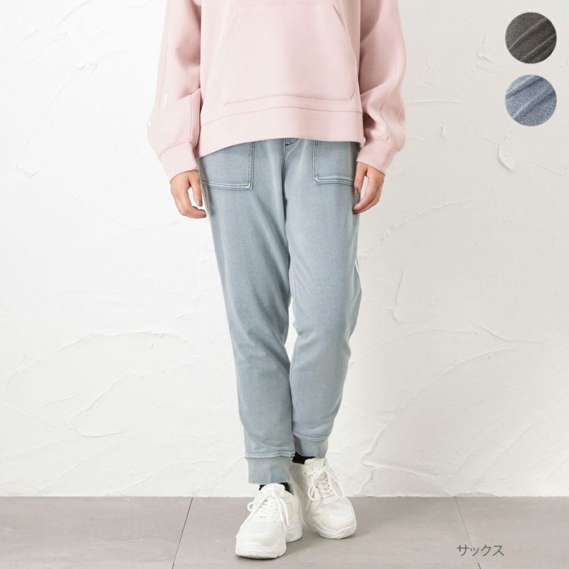 Navy インディゴジョガーパンツ レディース