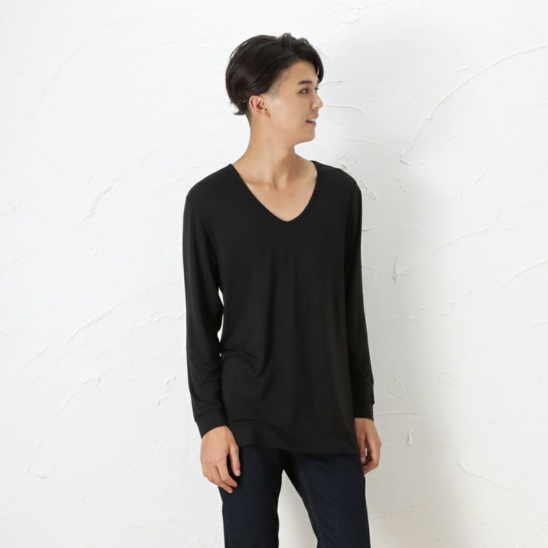 MAC HEAT Vネック9分袖インナーTシャツ メンズ