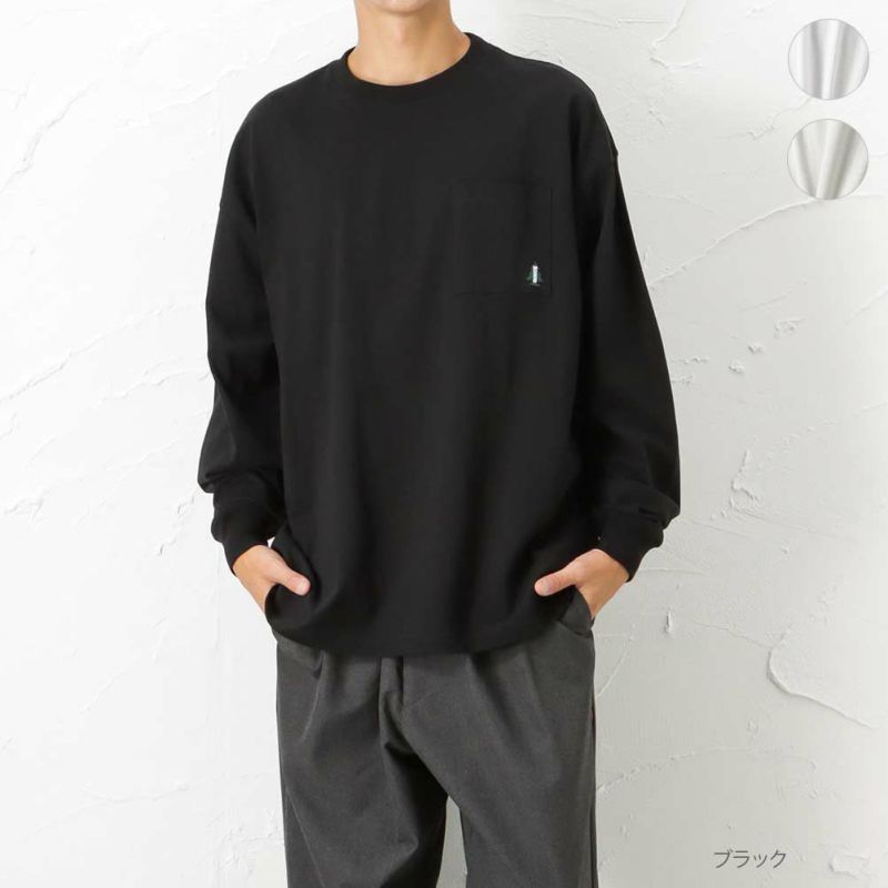 【オンラインストア限定】WOODS ワンポイント刺繍ロングスリーブポケットTシャツ メンズ メール便 対応商品商品画像-1