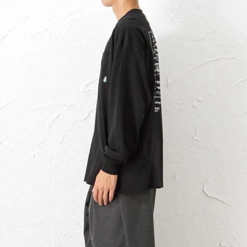【オンラインストア限定】WOODS ワンポイント刺繍ロングスリーブポケットTシャツ メンズ メール便 対応商品商品画像-6