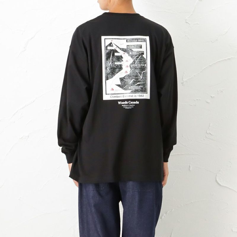 WOODS 異素材ポケットロングスリーブTシャツ メンズ メール便 対応商品商品画像-8