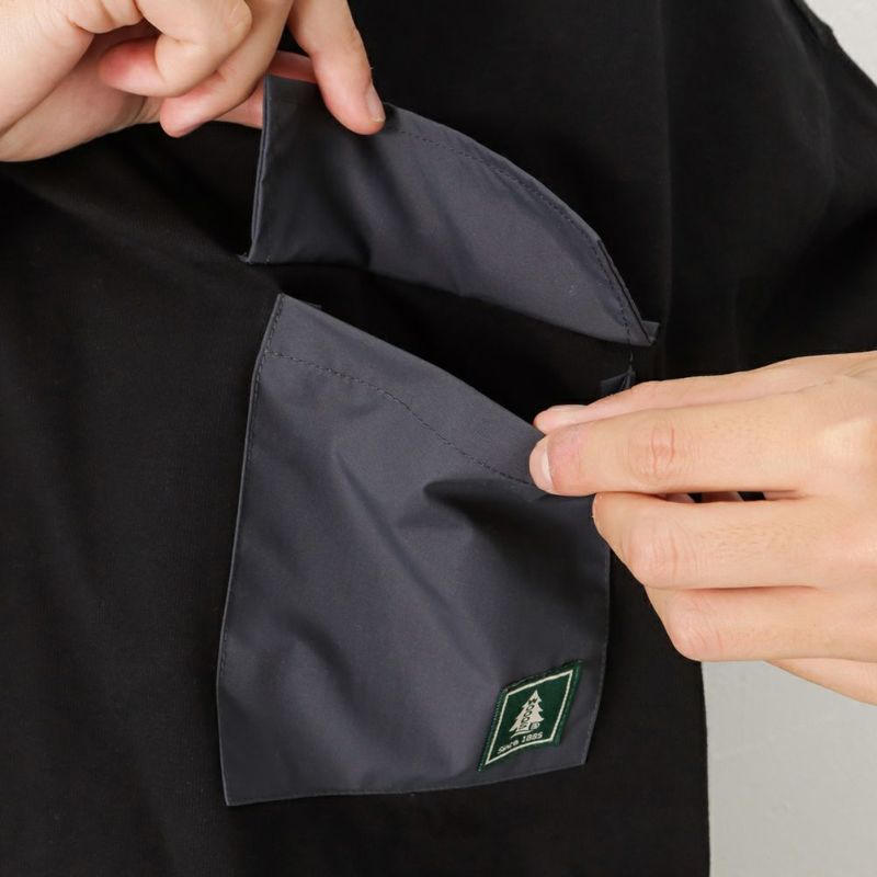 WOODS 異素材ポケットロングスリーブTシャツ メンズ メール便 対応商品商品画像-14