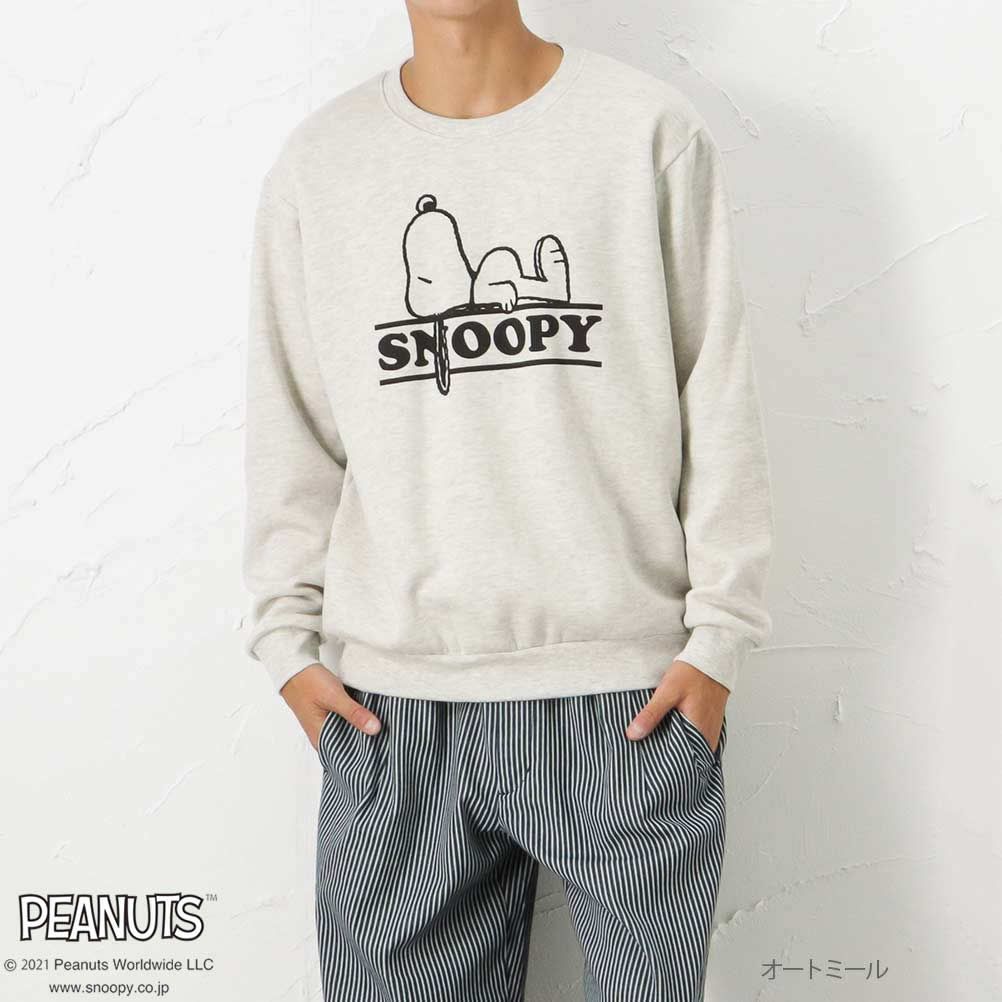 Peanuts キャラクタープリントトレーナー メンズ