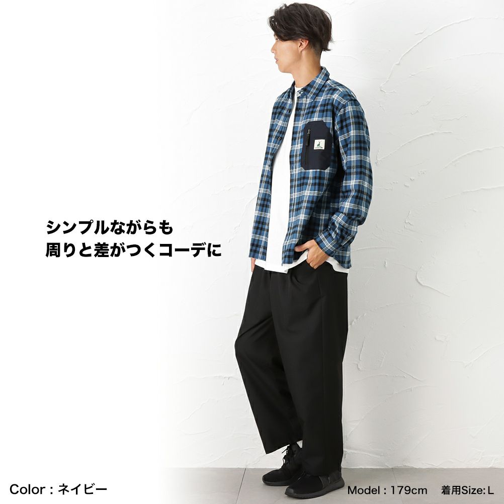 Captain Stag リサイクルコットンネルシャツ メンズ