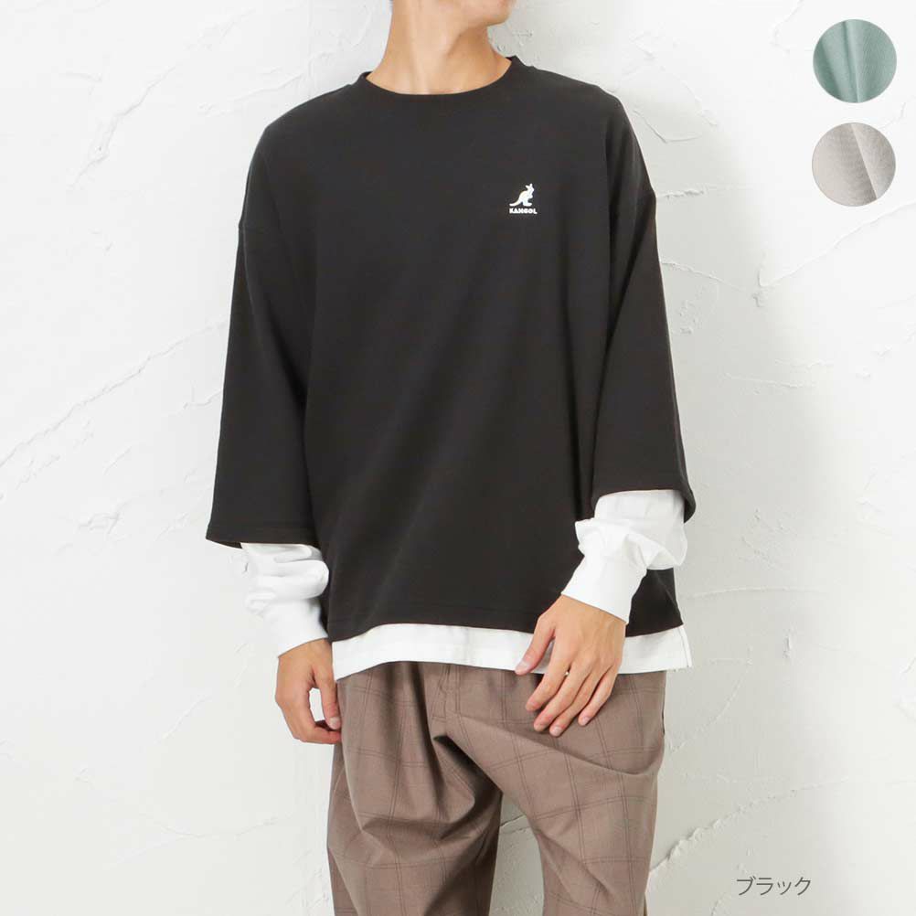 Kangol フェイクレイヤードクルートレーナー メンズ