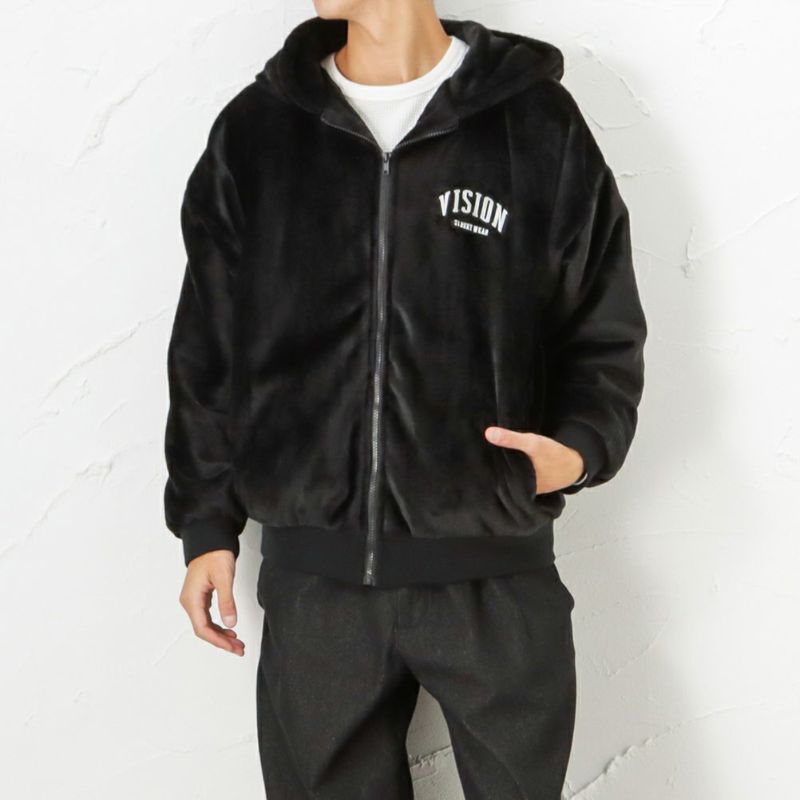 【オンラインストア限定】VISION STREET WEAR ファーフードブルゾン メンズ商品画像-5
