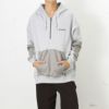 WOODS 異素材切替ハーフジップパーカー メンズ