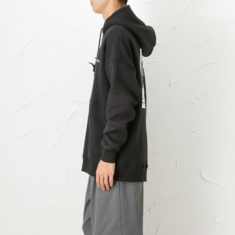 【オンラインストア限定】WOODS 異素材切替ハーフジップパーカー メンズ商品画像-6