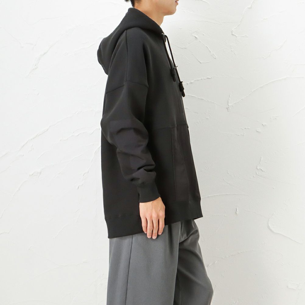 WOODS 異素材切替ハーフジップパーカー メンズ