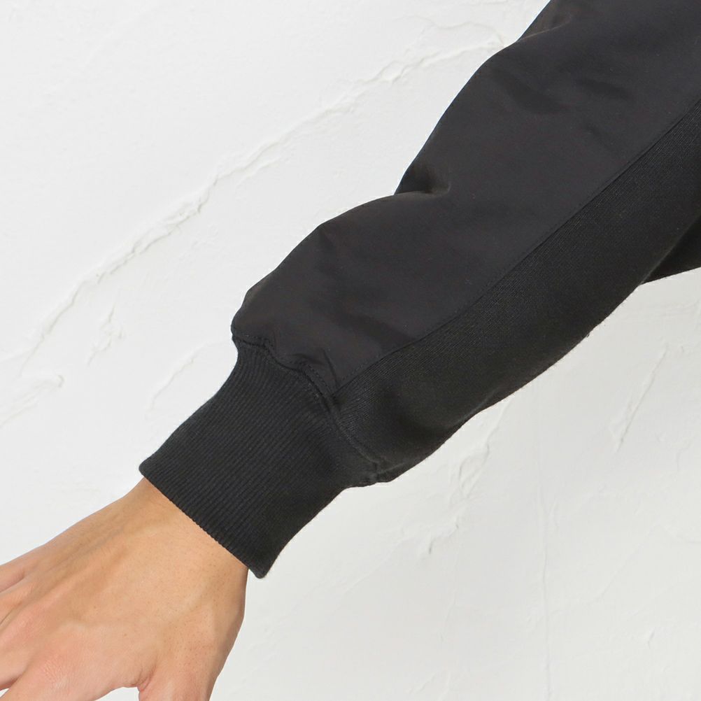 WOODS 異素材切替ハーフジップパーカー メンズ