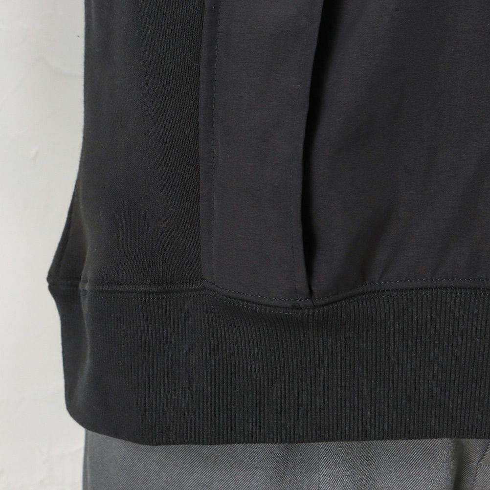 WOODS 異素材切替ハーフジップパーカー メンズ