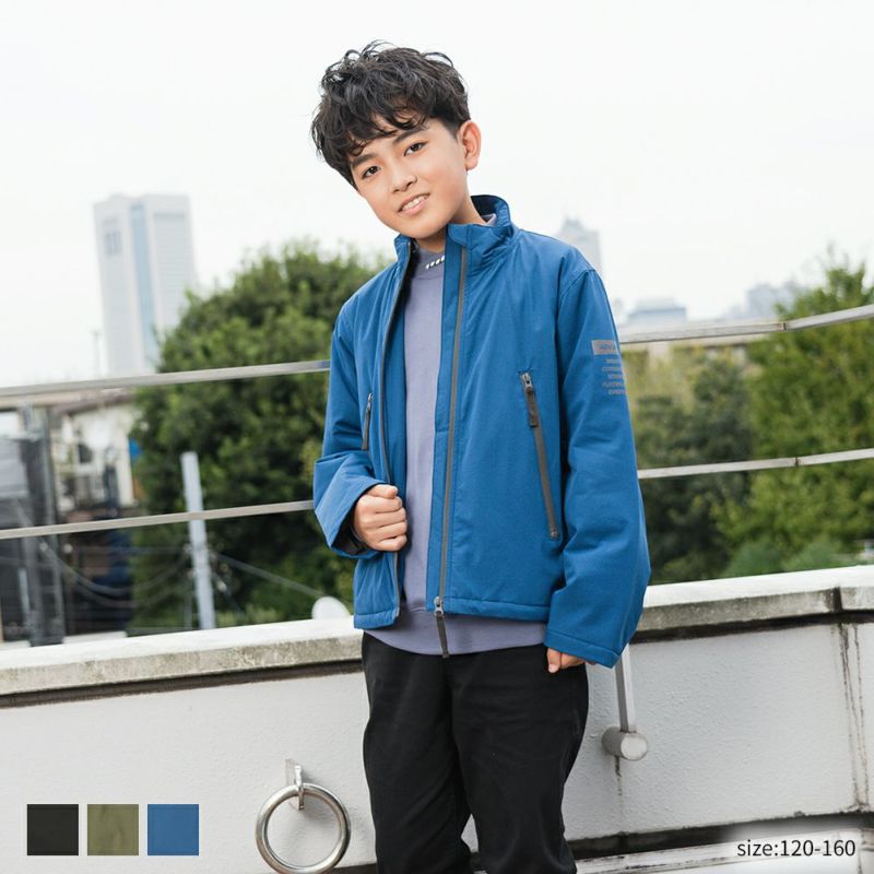 NAVY ナイロンストレッチ中綿ジャケット キッズ NAVY ナイロンストレッチ中綿ジャケット キッズ
