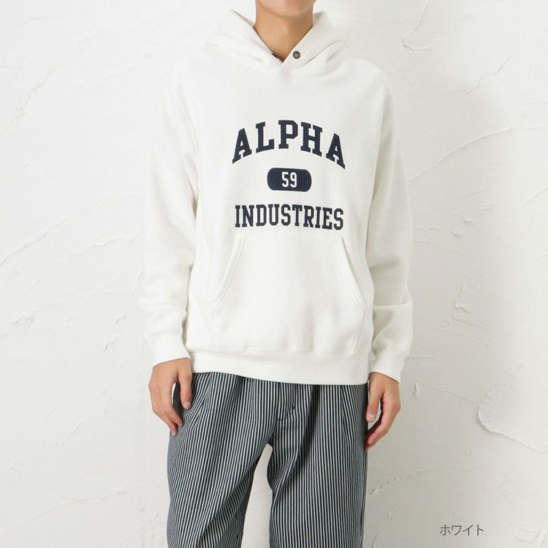 ALPHA  ビンテージスウェットプルパーカー メンズ商品画像-2