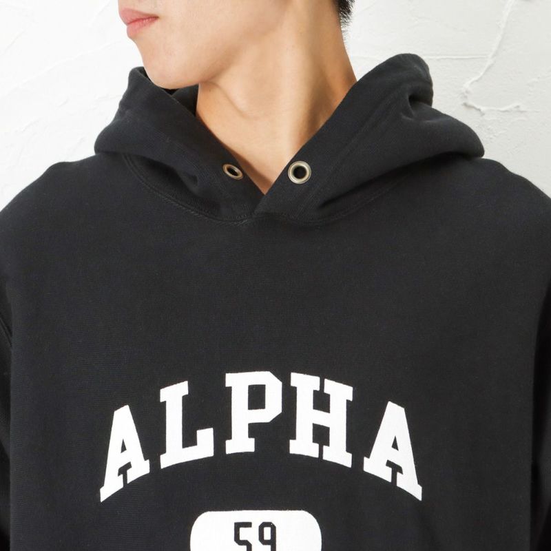ALPHA  ビンテージスウェットプルパーカー メンズ商品画像-8