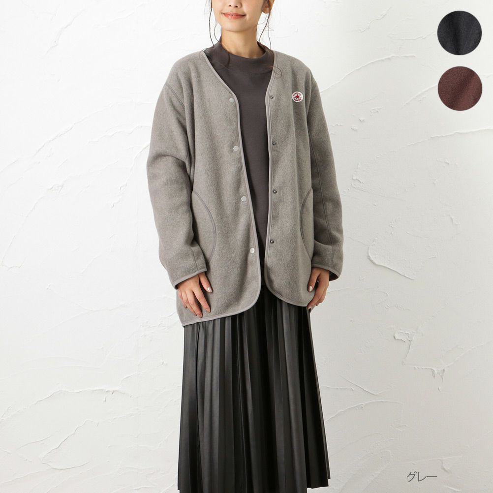 Converse リバーシブル シャギーボアジャケット レディース
