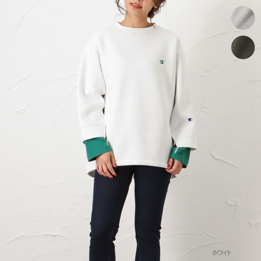 Champion クルーネックスウェットトレーナー レディース