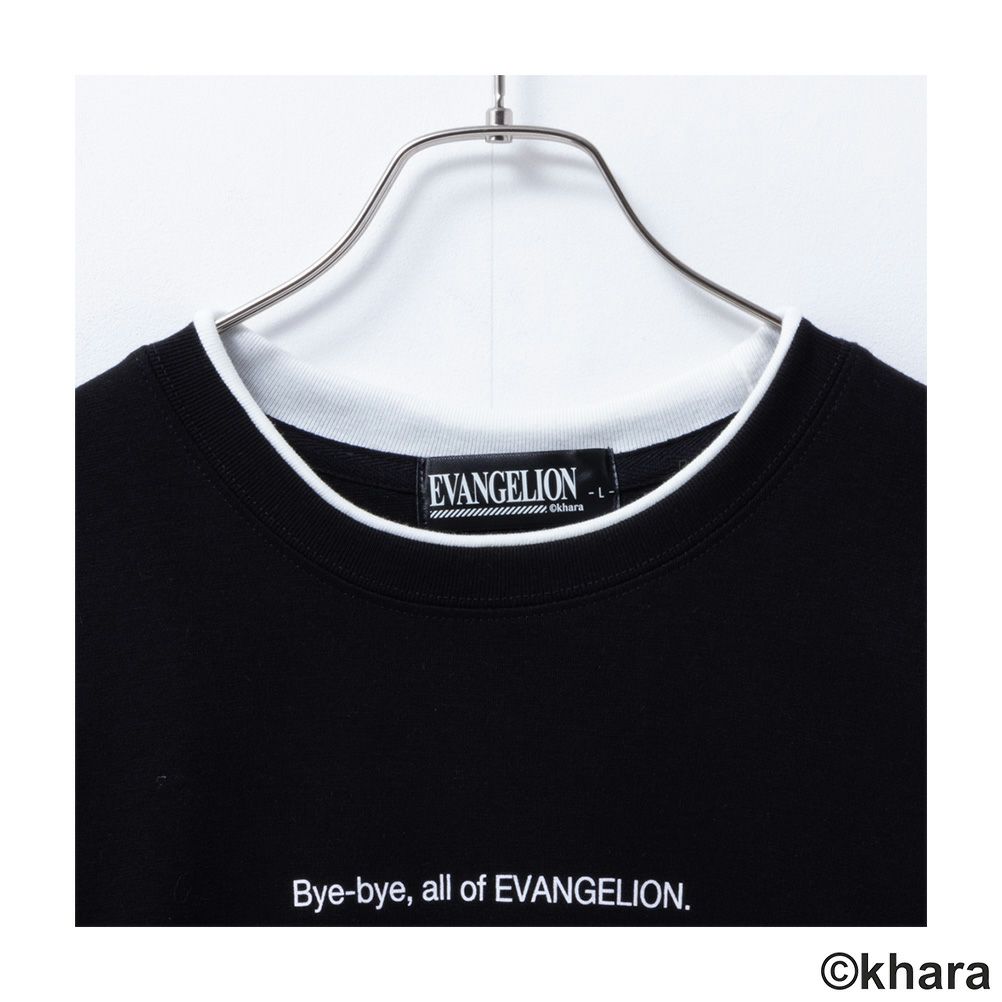 EVANGELION エヴァンゲリオン ポンチ素材 プリントクルー長袖Tシャツ  
