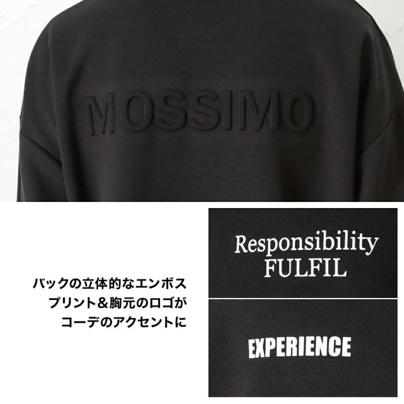MOSSIMO ポンチ素材 プリントトレーナー メンズ