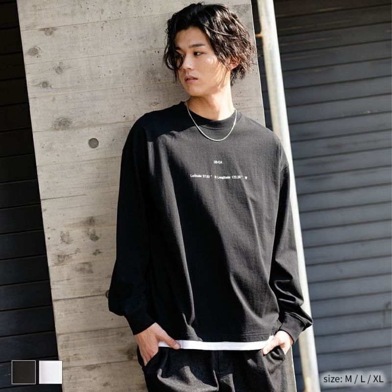 Mossimo レイヤードフォトロングスリーブtシャツ メンズ