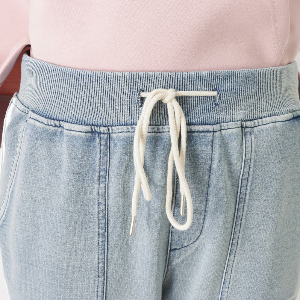 Navy インディゴジョガーパンツ レディース