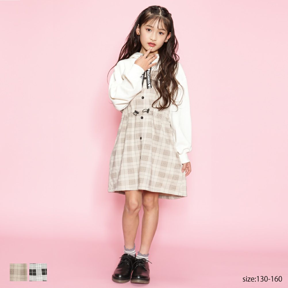 Rich Mix フェイクパーカーワンピース キッズ Rich Mix フェイクパーカーワンピース キッズ