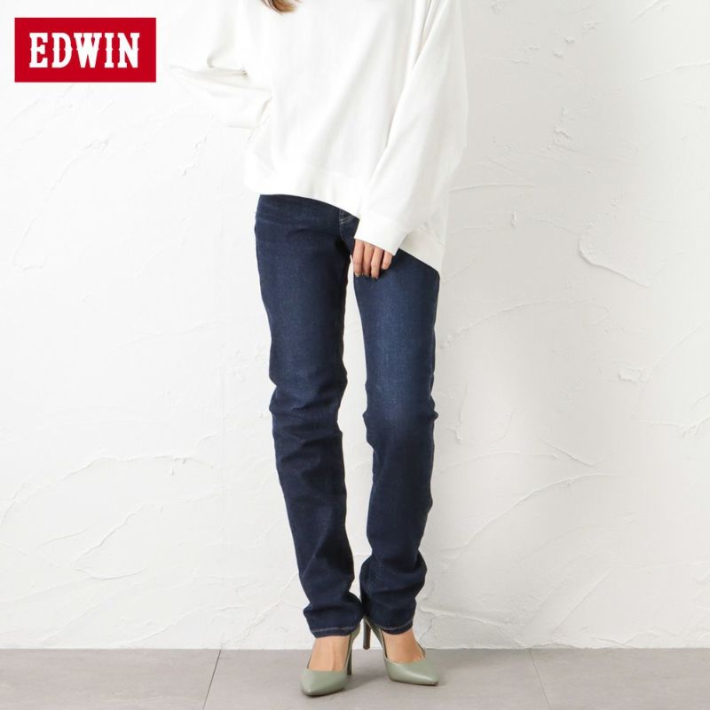 EDWIN  INB 股上深めゆったりストレートパンツ レディース商品画像-3