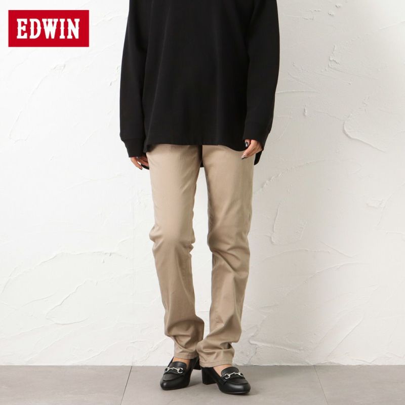 EDWIN INB 股上深めゆったりストレートパンツ レディース商品画像-5