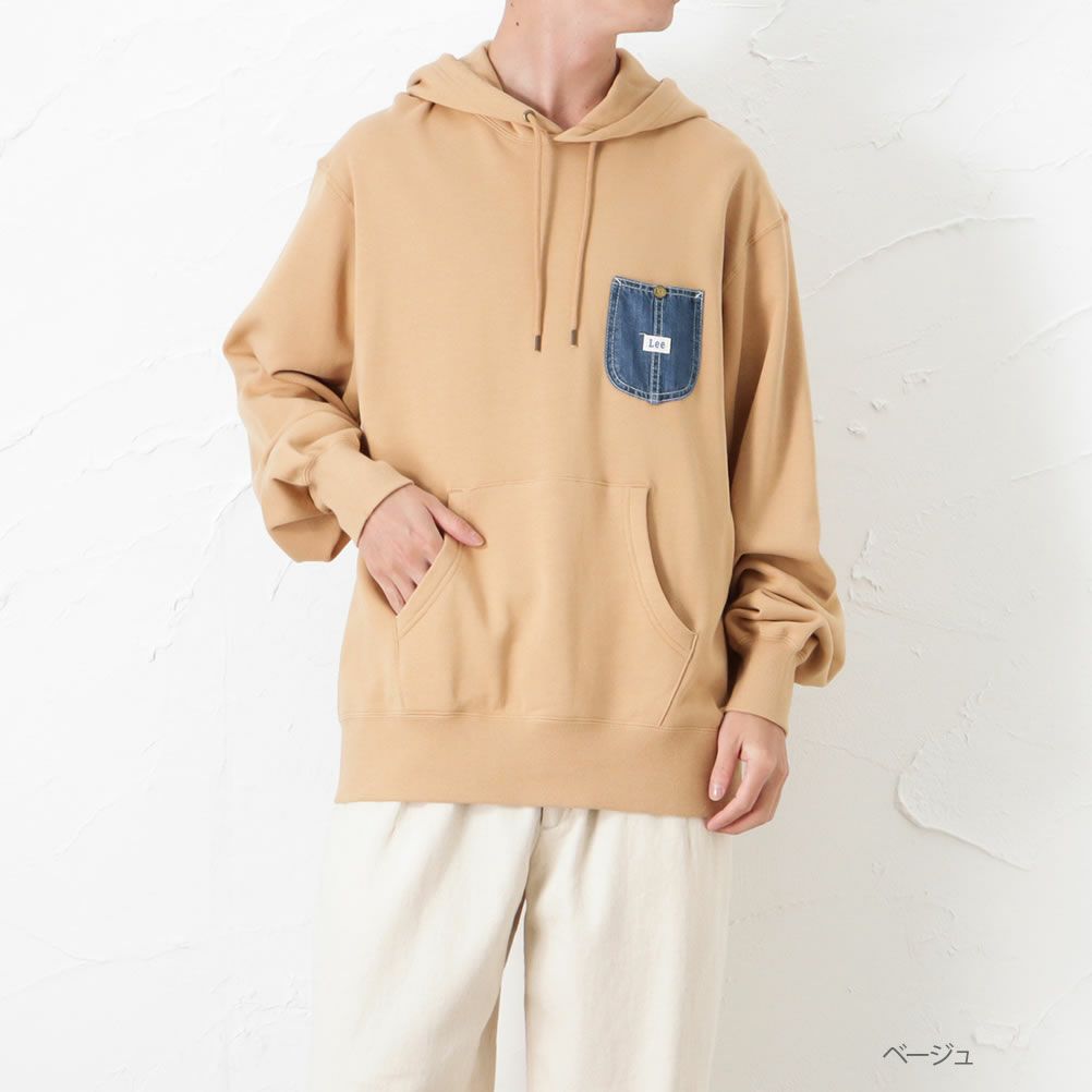 Lee デニムポケットスウェットパーカー メンズ