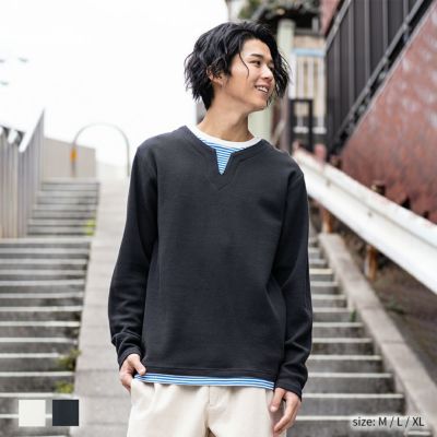 Mossimo レイヤードロゴロングスリーブtシャツ メンズ