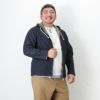 [大きいサイズ] NAVY オーガニックコットン デニムマリンパーカー キングサイズ メンズ商品サムネイル-4