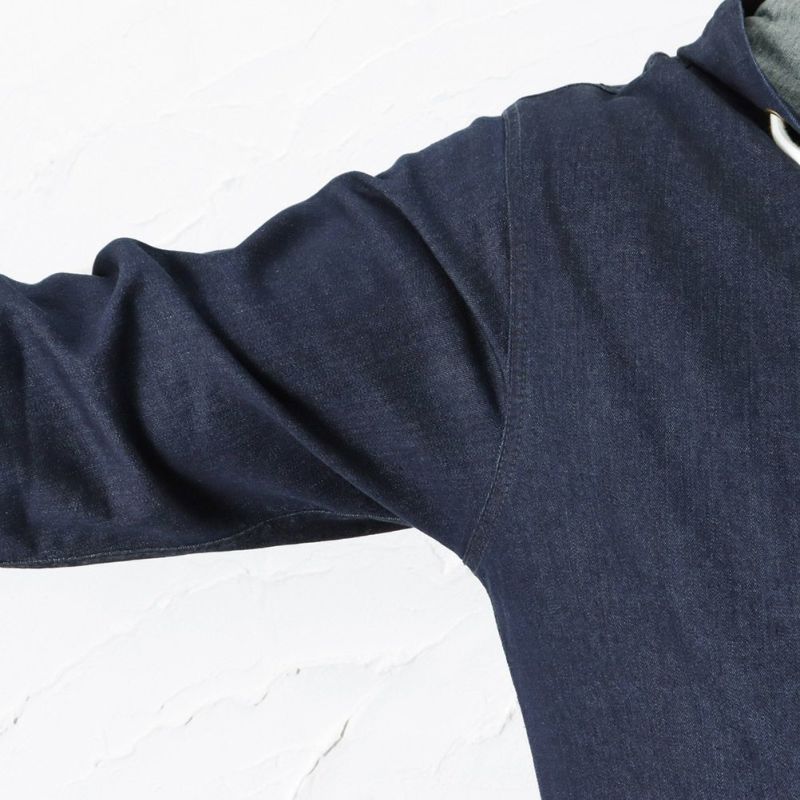 [大きいサイズ] NAVY オーガニックコットン デニムマリンパーカー キングサイズ メンズ商品画像-10