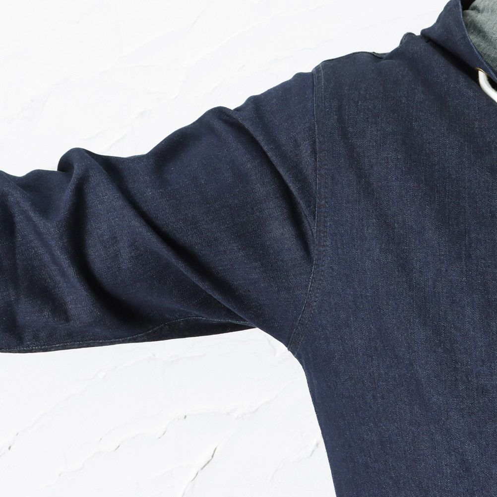 [大きいサイズ] NAVY オーガニックコットン デニムマリンパーカー キングサイズ メンズ