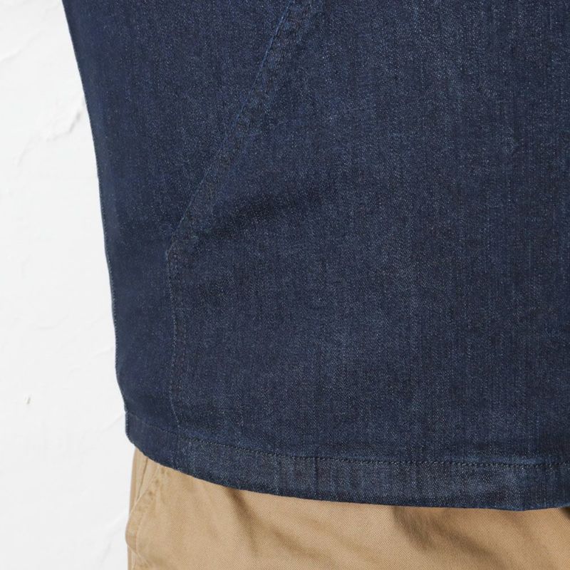 [大きいサイズ] NAVY オーガニックコットン デニムマリンパーカー キングサイズ メンズ商品画像-12