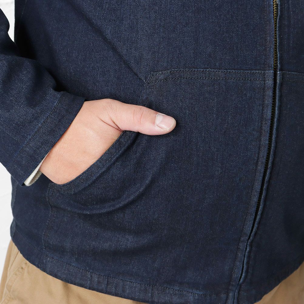 [大きいサイズ] NAVY オーガニックコットン デニムマリンパーカー キングサイズ メンズ