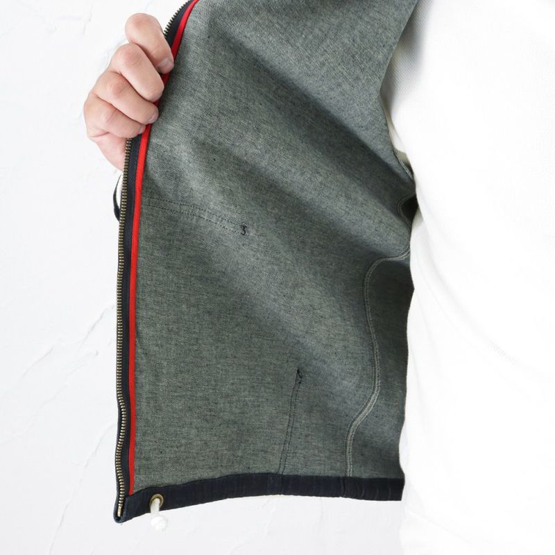 [大きいサイズ] NAVY オーガニックコットン デニムマリンパーカー キングサイズ メンズ商品画像-15