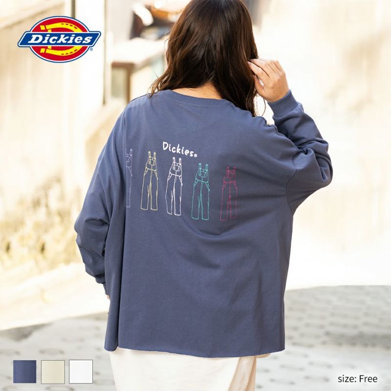 Dickies バックプリントワイドロングスリーブTシャツ レディース