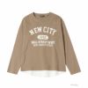 T-GRAPHICS 裾レイヤードロングスリーブTシャツ キッズ ネコポス 対応商品