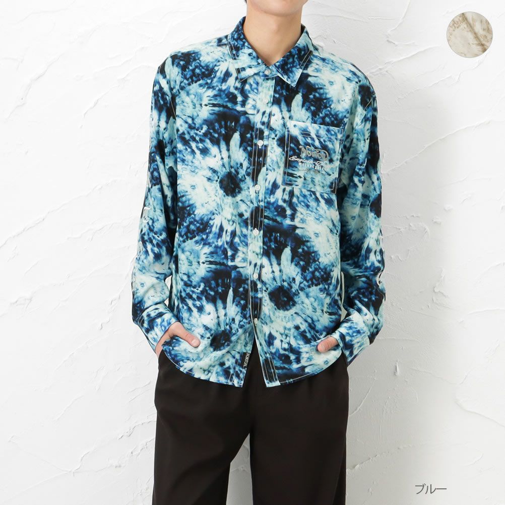 Norton タイダイプリントシャツ メンズ Norton タイダイプリントシャツ メンズ