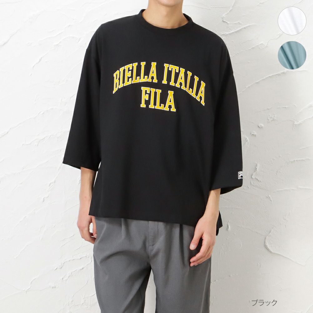Fila カレッジロゴ7分袖tシャツ メンズ Fila カレッジロゴ7分袖tシャツ メンズ