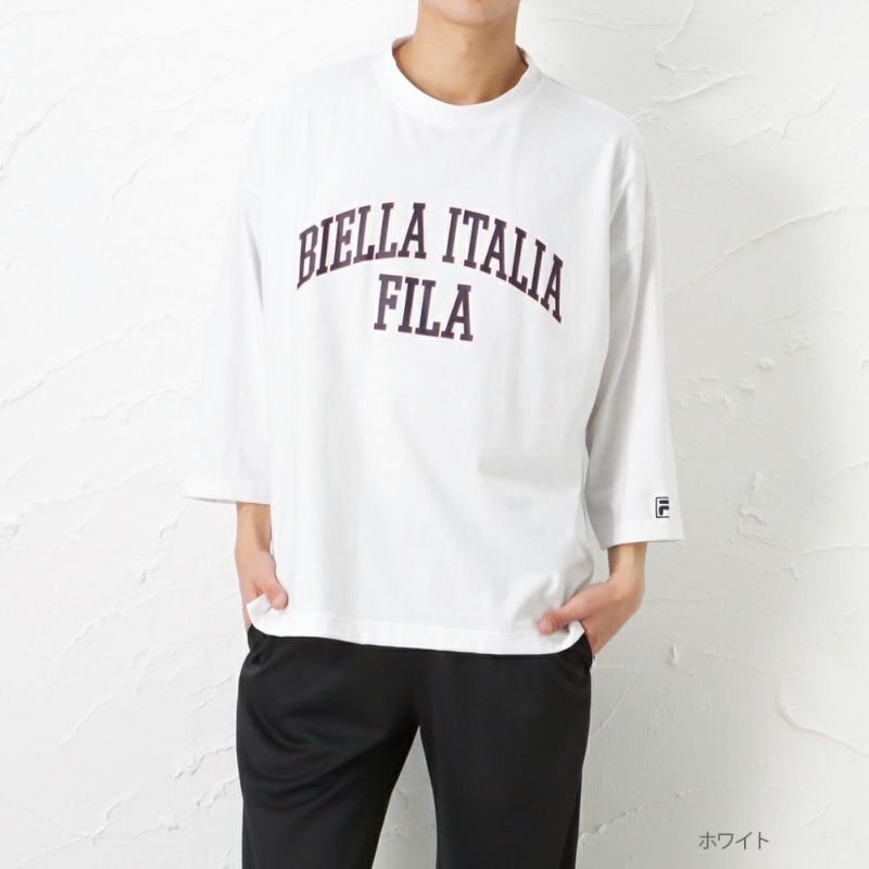 FILA カレッジロゴ7分袖Tシャツ メンズ